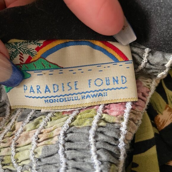 Paradise Found Honolulu Hawaii Vintage Womens Tropical Floral Dress X-Small 100% - Picture 5 of 6
